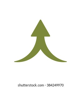 Arrow for business icon, vector illustration. Flat design style. 