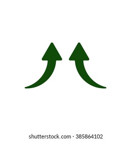 Arrow for business icon, vector illustration. Flat design style. 
