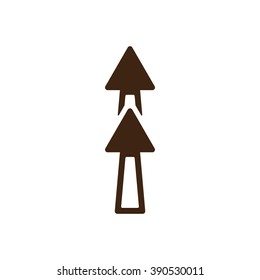 Arrow for business icon, vector illustration.