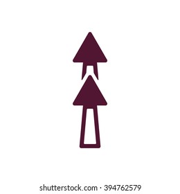 Arrow for business  icon, vector illustration. Flat design style