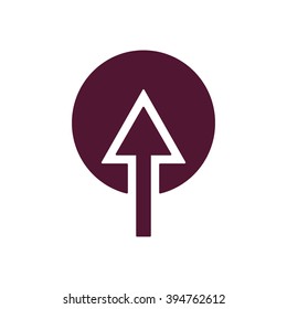 Arrow for business  icon, vector illustration. Flat design style