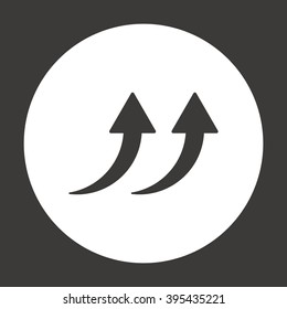 Arrow for business  icon, vector illustration. Flat design style