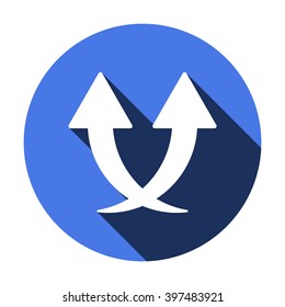 Arrow for business  icon, vector illustration. Flat design style