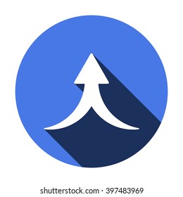 Arrow for business  icon, vector illustration. Flat design style