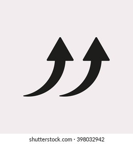 Arrow for business  icon, vector illustration. Flat design style