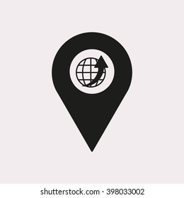 Arrow for business  icon, vector illustration. Flat design style