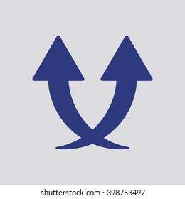 Arrow for business  icon, vector illustration. Flat design style