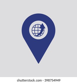Arrow for business  icon, vector illustration. Flat design style