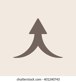 Arrow for business  icon, vector illustration. Flat design style