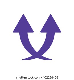 Arrow for business  icon, vector illustration. Flat design style
