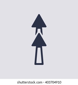 Arrow for business  icon, vector illustration. Flat design style