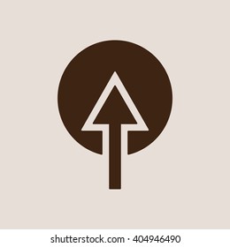 Arrow for business  icon, vector illustration. Flat design style