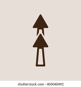 Arrow for business  icon, vector illustration. Flat design style