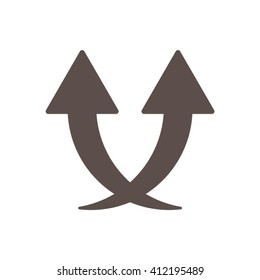 Arrow for business  icon, vector illustration. Flat design style