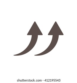 Arrow for business  icon, vector illustration. Flat design style