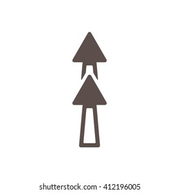 Arrow for business  icon, vector illustration. Flat design style