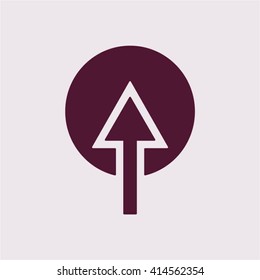 Arrow for business  icon, vector illustration. Flat design style