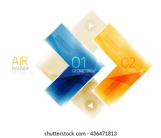 Arrow business infographic template. Colorful abstract geometric background