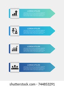 Arrow business template for diagram graph presentation and chart. Vector illustration