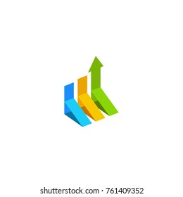 arrow up business trade logo