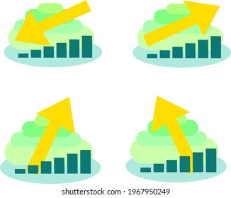 Arrow bussines, increase in business enterprise income, increase, increase in data, decreace in data