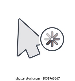 Arrow busy cursor mouse pointer icon. Vector illustration
