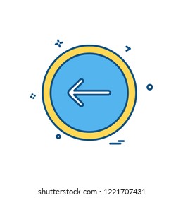 Arrow button icon design vector