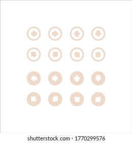 arrow button icon flat vector logo design trendy illustration signage symbol graphic simple