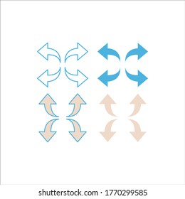 arrow button icon flat vector logo design trendy illustration signage symbol graphic simple