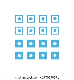 arrow button icon flat vector logo design trendy illustration signage symbol graphic simple