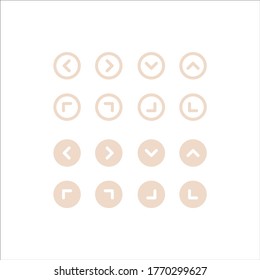 arrow button icon flat vector logo design trendy illustration signage symbol graphic simple
