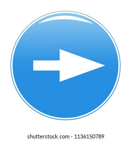 Arrow button icon isolated on white background. Trendy arrow button icon in flat style. Template for web site, app, ui and logo. Vector illustration, eps 10