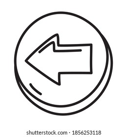 Pfeiltasten-Symbol auf weißem Hintergrund, Linienstil, Vektorgrafik