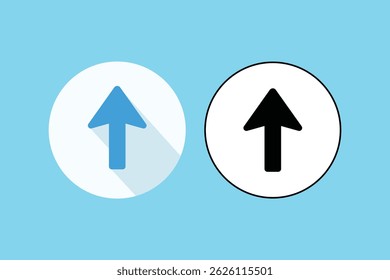 Up Arrow Button Icons, flat up arrow icon, arrow pointing up vector, upload arrow icon