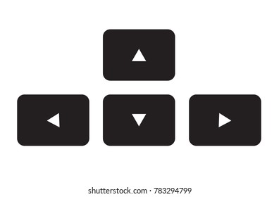 arrow button keyboard icon on white background. arrow button keyboard sign. flat style.
