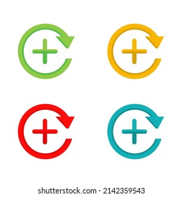 Arrow button learn more. Vector icon on a white background.