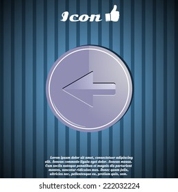 Arrow button on the background. Made in vector