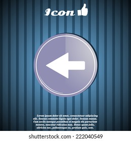 Arrow button on the background. Made in vector