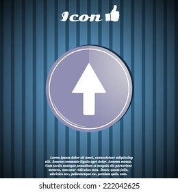 Arrow button on the background. Made in vector