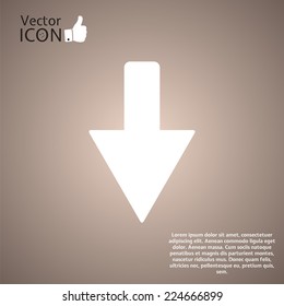 Arrow button on the background. Made in vector