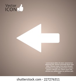 Arrow button on the background. Made in vector