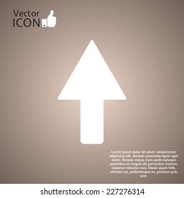 Arrow button on the background. Made in vector