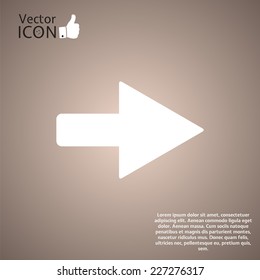 Arrow button on the background. Made in vector