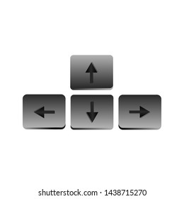 Arrow button on keyboard, vector icon