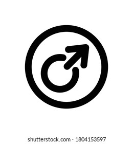 Arrow button outline vector icon isolated on white background 