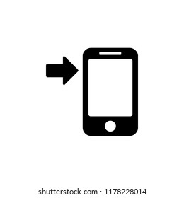 Arrow button phone icon. Simple glyph vector of technology set for UI and UX, website or mobile application on white background