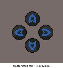 arrow button in pixel art style