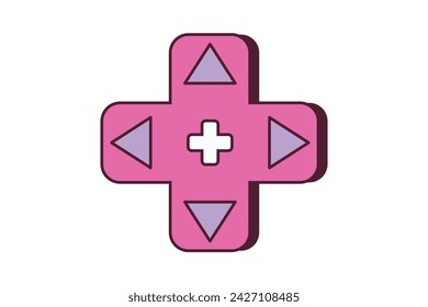 Arrow Button Retro Sticker Design