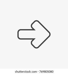 Arrow button vector icon