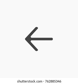 Arrow button vector icon on trendy light grey background.